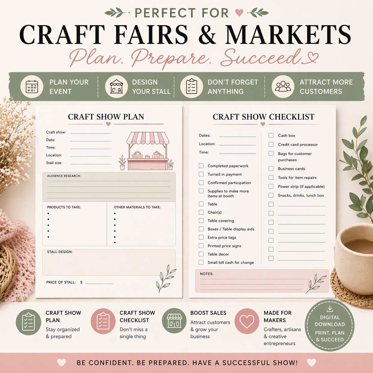 handmade business planner pdf – plan, track & grow your craft business handmade business planner pdf – plan, track & grow your craft business