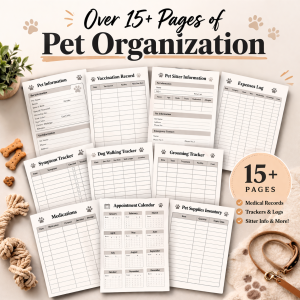 Ultimate Pet Care Planner | Digital Pet Organizer & Health Tracker PDF ultimate pet care planner | digital pet organizer & health tracker pdf